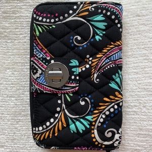 Vera Bradley Quilted Turnlock Wallet Bandana Swirl